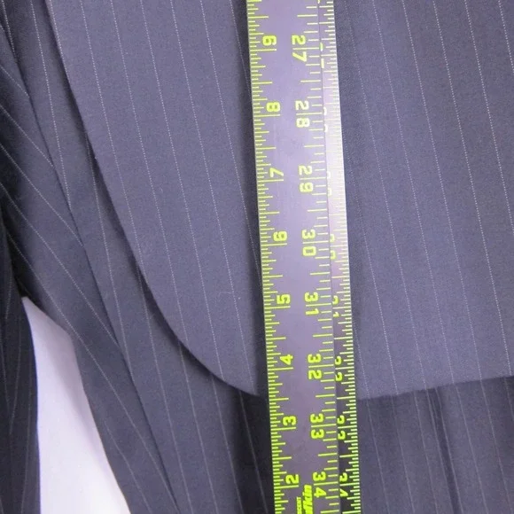 Jos A Bank 44R 39x30 Black Check Gordon 100% Wool Mens Jacket Pants Suit - Picture 3 of 16